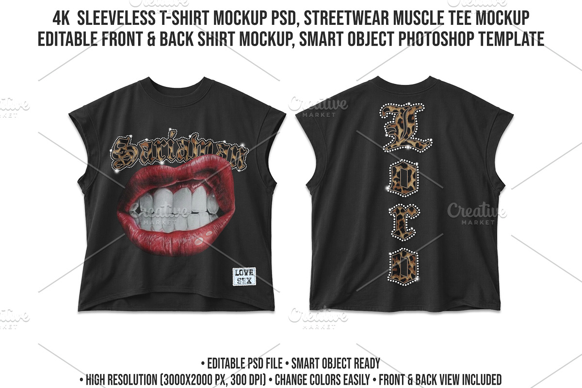 4K Sleeveless T-Shirt Mockup PSD, a Shirt Mockup by std.badboy (Photo 1 of 4)
