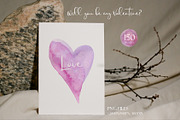 Watercolor Hearts Set Valentines Day, an Object Graphic by NataliArkushArt (Thumbnail 3 of 10)