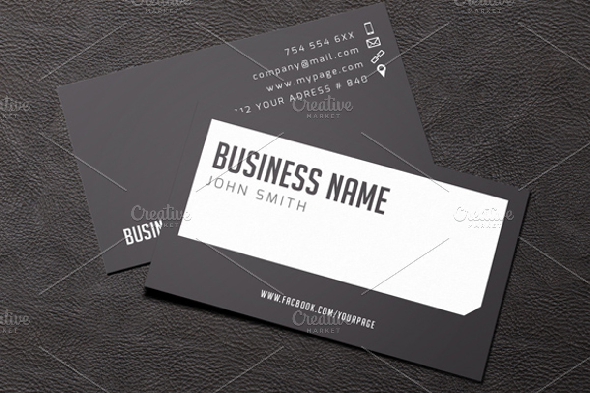 Simple Business Card, a Business Card Template by felicidads (Photo 2 of 2)