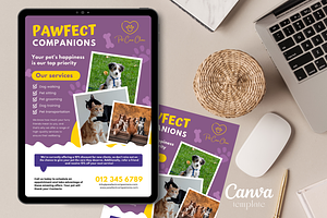 Canva Pet Grooming Flyer Template