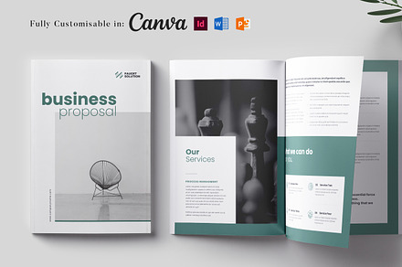 Business Proposal Template, MS Word, a Brochure Template by DesVert