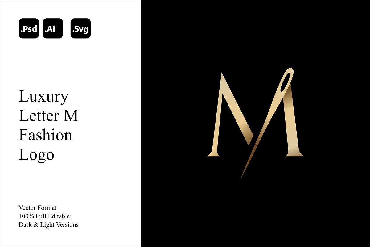 Luxury Letter M Fashion Logo, a Branding & Logo Template by Luxury Logos (Photo 1 of 4)