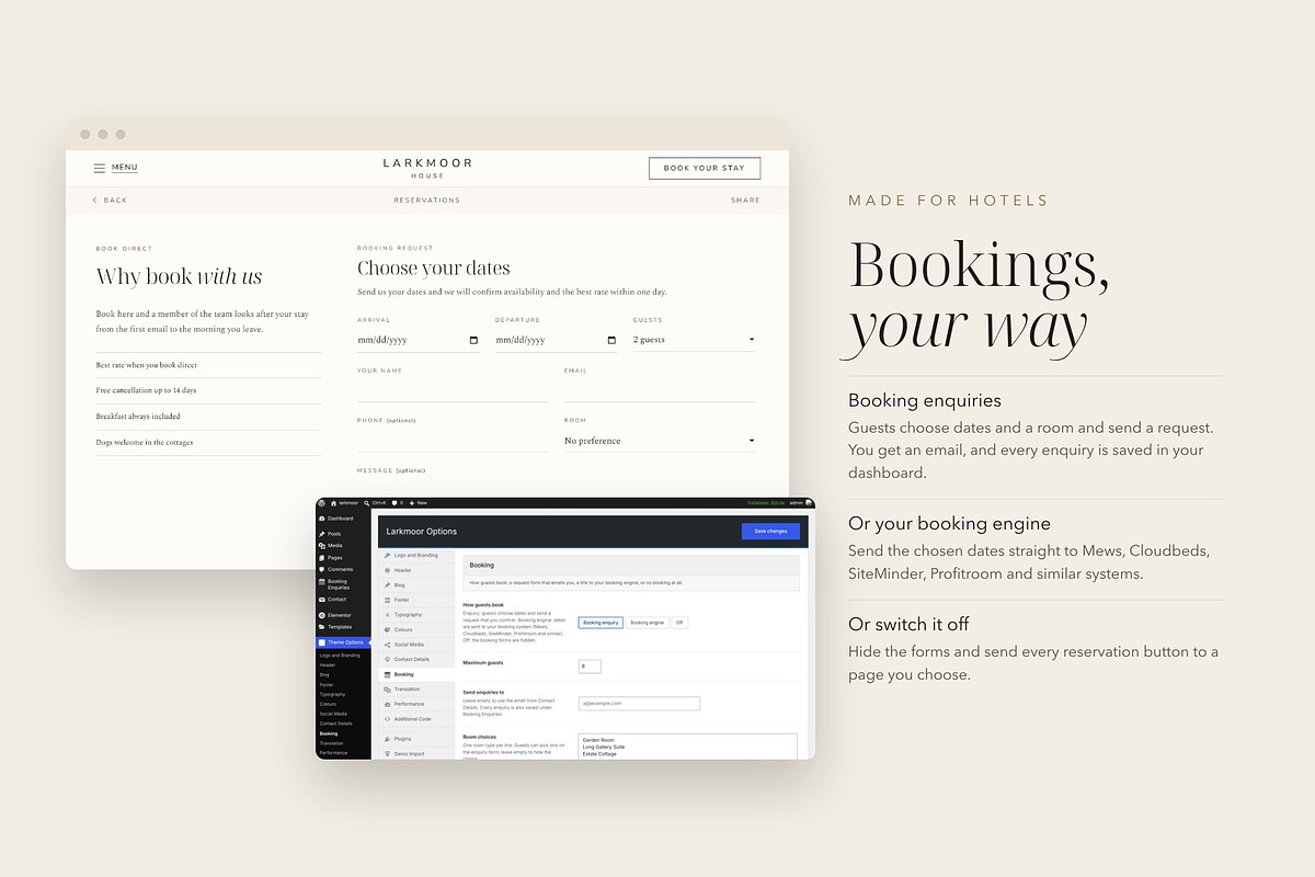 Larkmoor Luxury Hotel Theme, a WordPress Template by Tomasz Ganclerz (Photo 13 of 19)