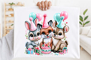 Whimsical Birthday Animals Clipart, a Seasonal Illustration by SVGArt (Thumbnail 4 of 5)