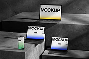 10 PSD Dark Multi Device Mockup Set, a Mac Mockup by East Gallery (Thumbnail 2 of 10)
