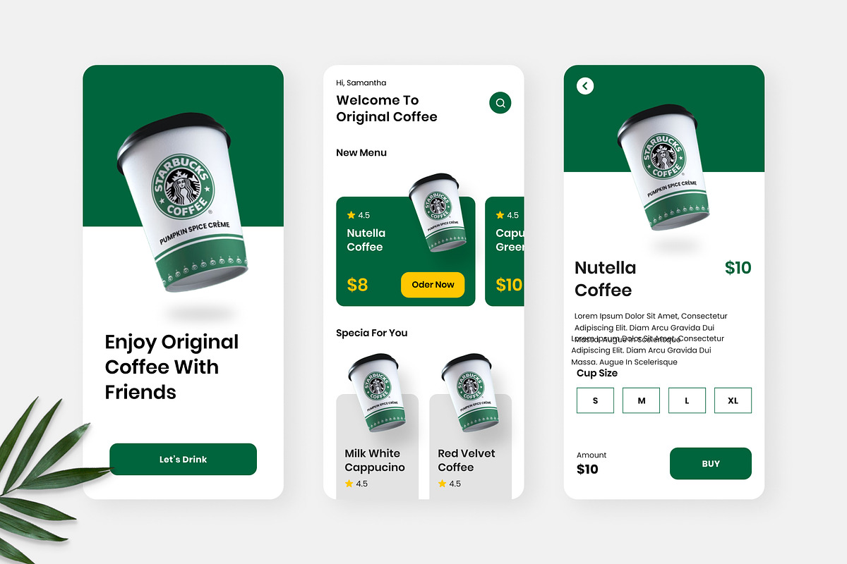My Coffee - Coffee Shop Mobile App, an UI Kit Template by Panen Creative (Photo 2 of 3)