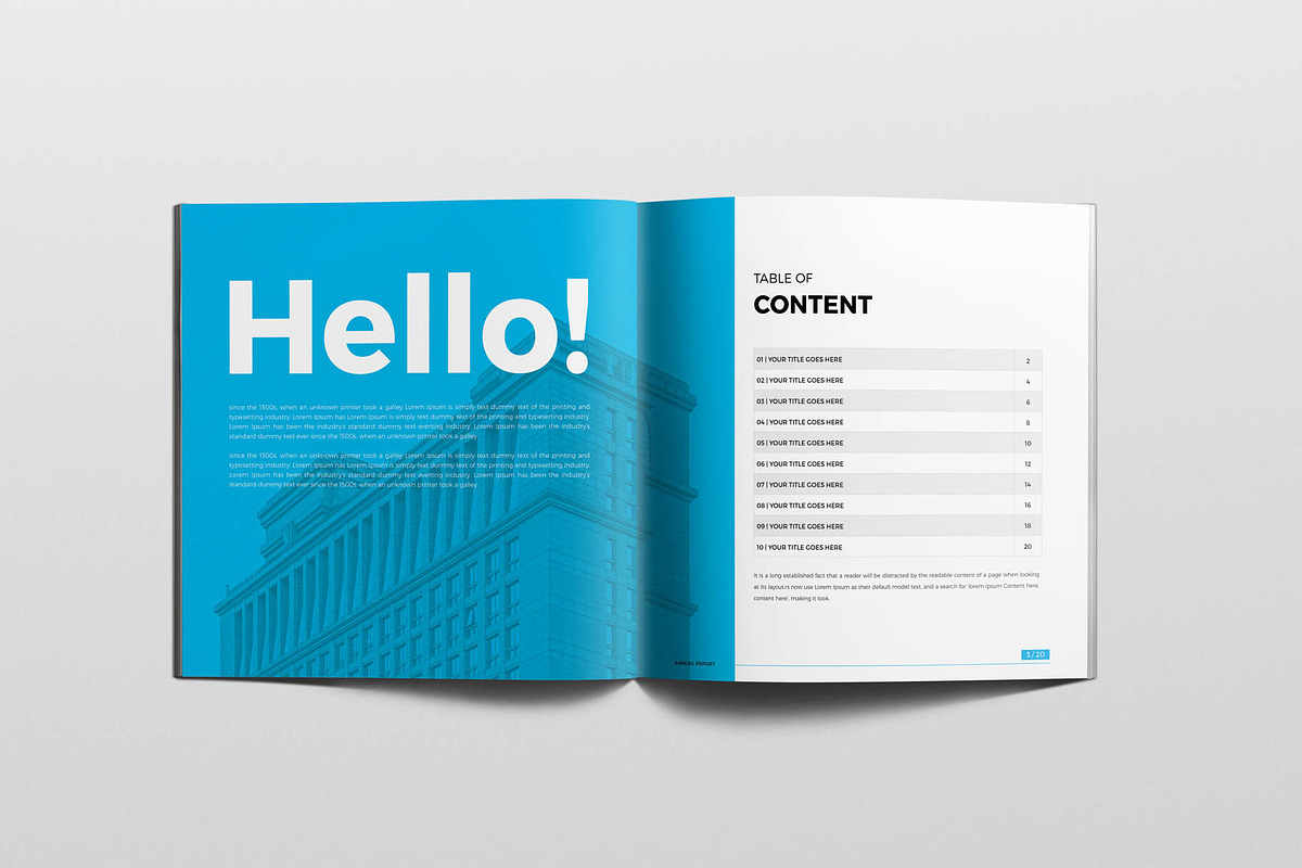 Square Annual Report Brochure, a Brochure Template by New Lines (Photo 2 of 10)