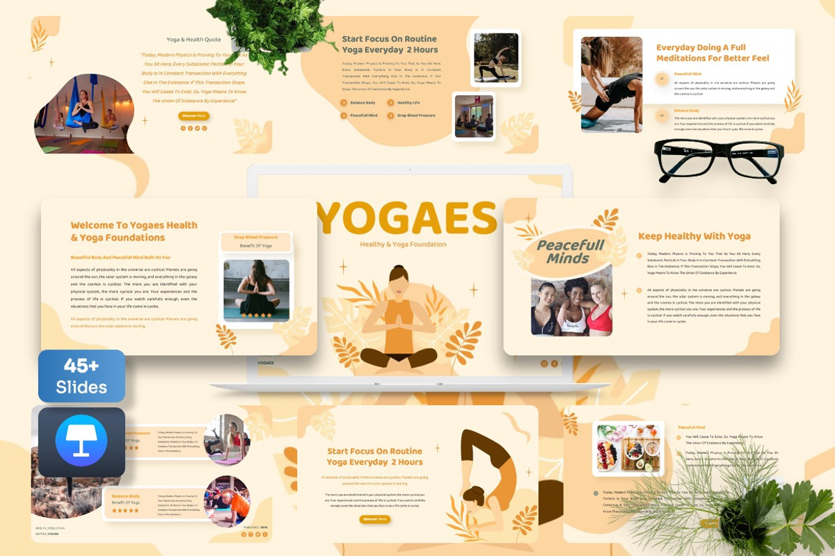 Yogaes - Yoga Keynote, a Presentation Template by Dhabee (Photo 1 of 8)