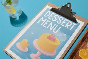 Dessert Menu Art Deco Style