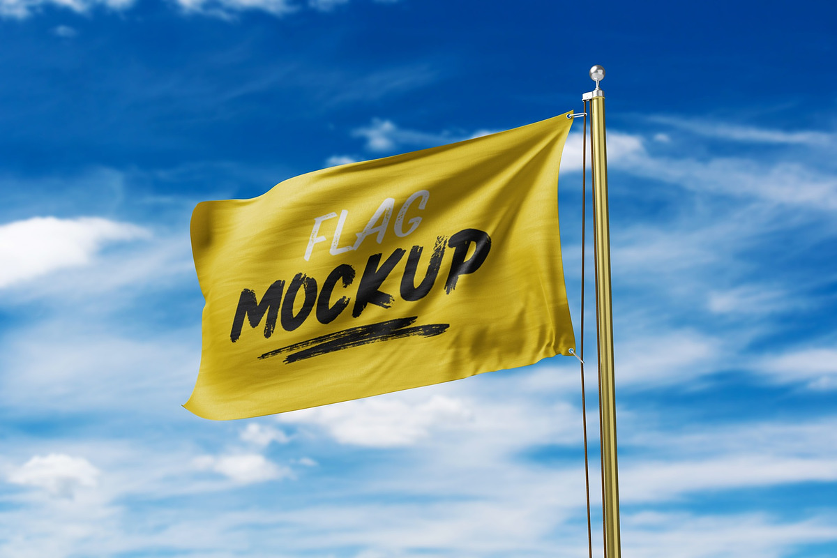 Flag Mockup, an Advertising Mockup by UFR_GRAPHIC (Photo 2 of 4)