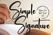 Simple Signature | Script Font, a Script Font by Scratchones (Thumbnail 1 of 8)