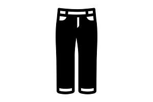 Jean garment solid icon, a Solid Icon by Creative priyanka