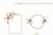 Watercolor Blush Roses Floral Set, a Decorative Illustration by Carol Lozove (Thumbnail 13 of 50)