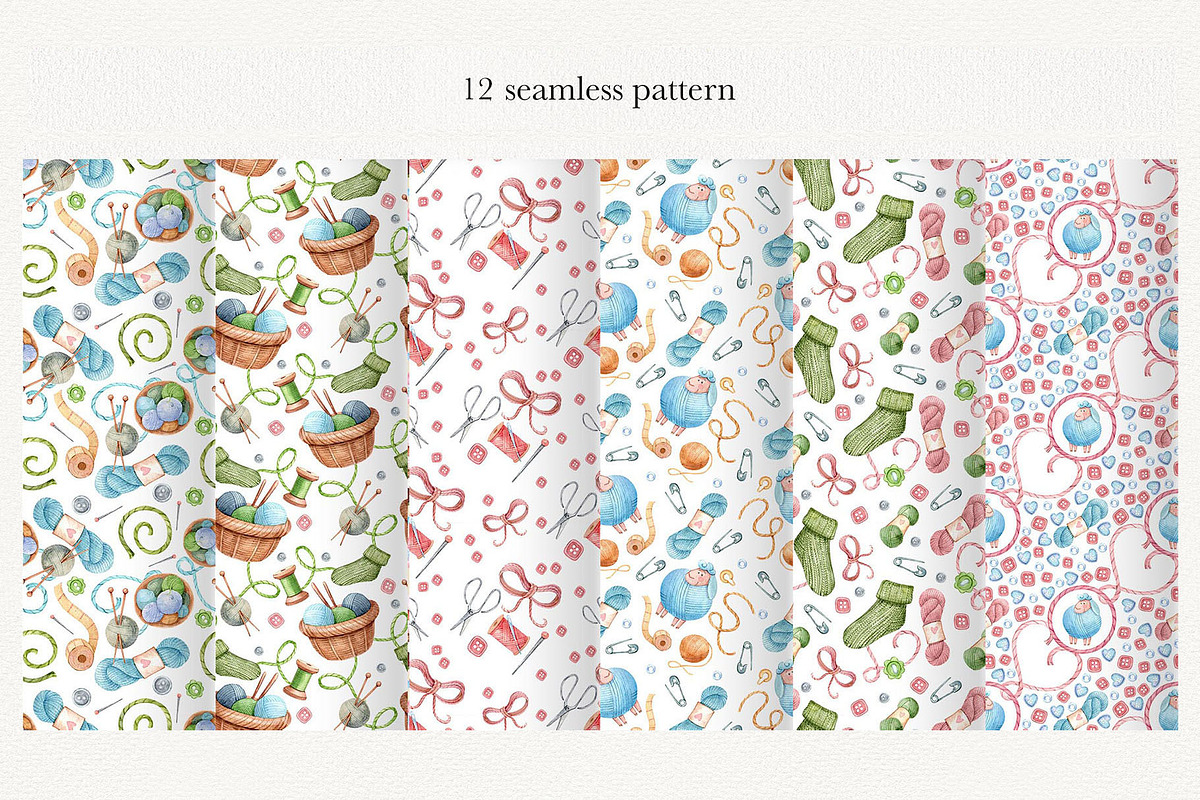 45 Knitting Clipart & Patterns, a Decorative Illustration by ZinchArt (Photo 6 of 10)