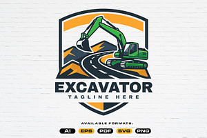 Heavy Equipment Construction Logo, a Work Illustration by Guavanaboy