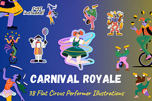Vibrant Circus Performer