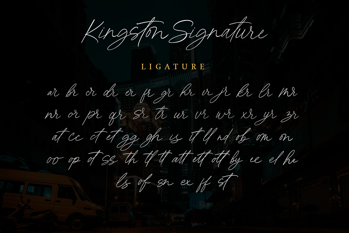 Kingston Signature - Stylish Script, a Handwritten Font by Alpaprana (Photo 7 of 8)