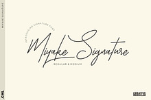 Miyake -  Signature font