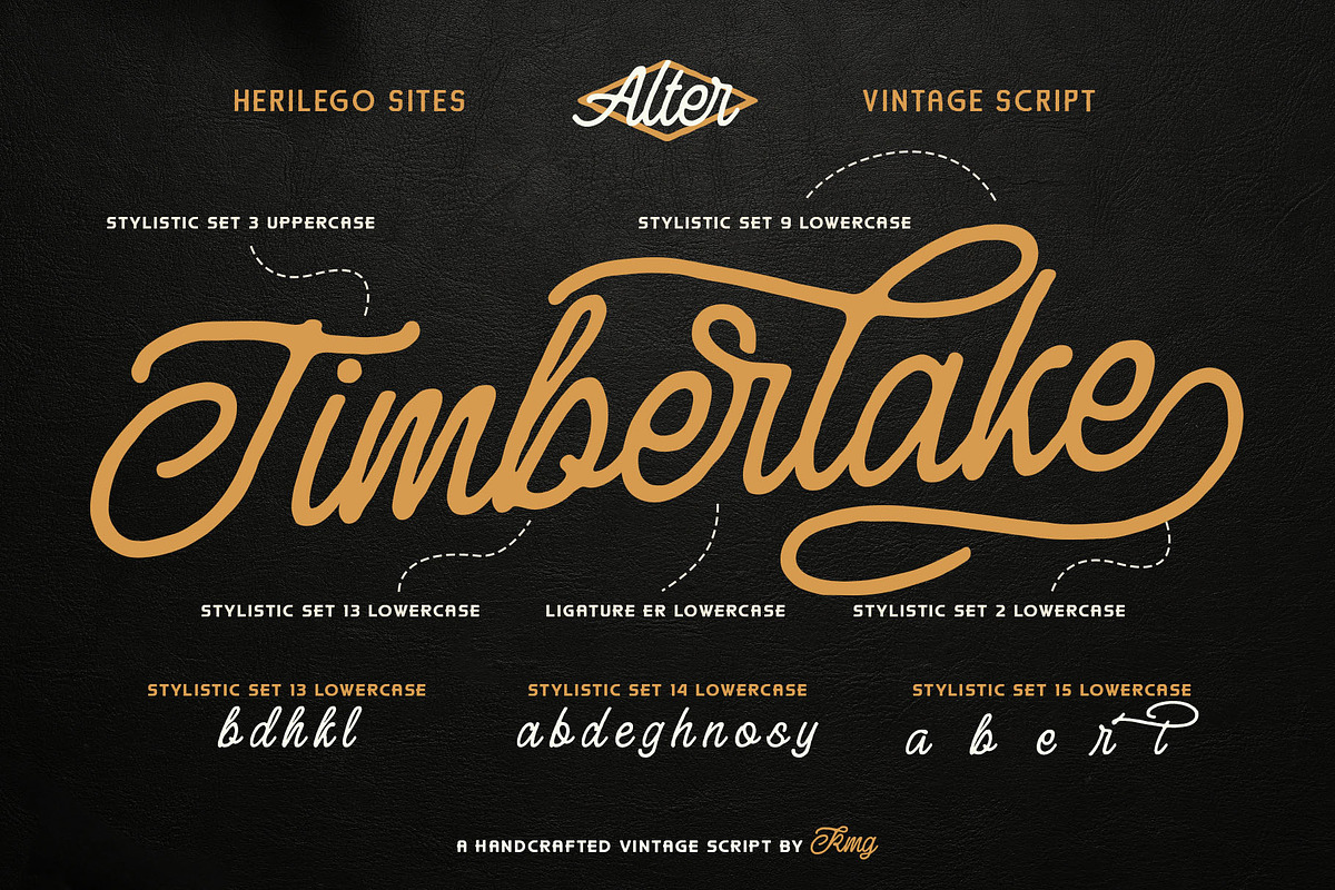 Herilego Sites Typeface, a Script Font by alit design (Photo 16 of 17)