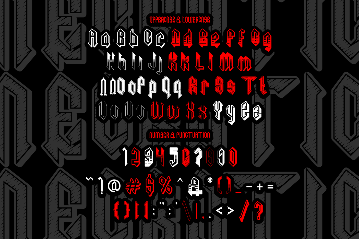 Necrotic - Heavy Metal Font, a Font by PutraCetol Studio (Photo 10 of 11)