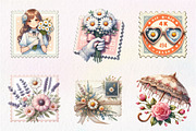 Coquette Summer Postage Stamp, an Illustration by CreationArt (Thumbnail 9 of 9)
