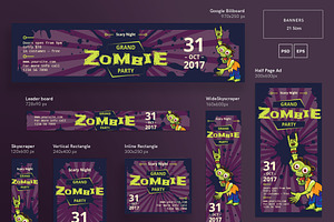 Banners Pack Zombie Party