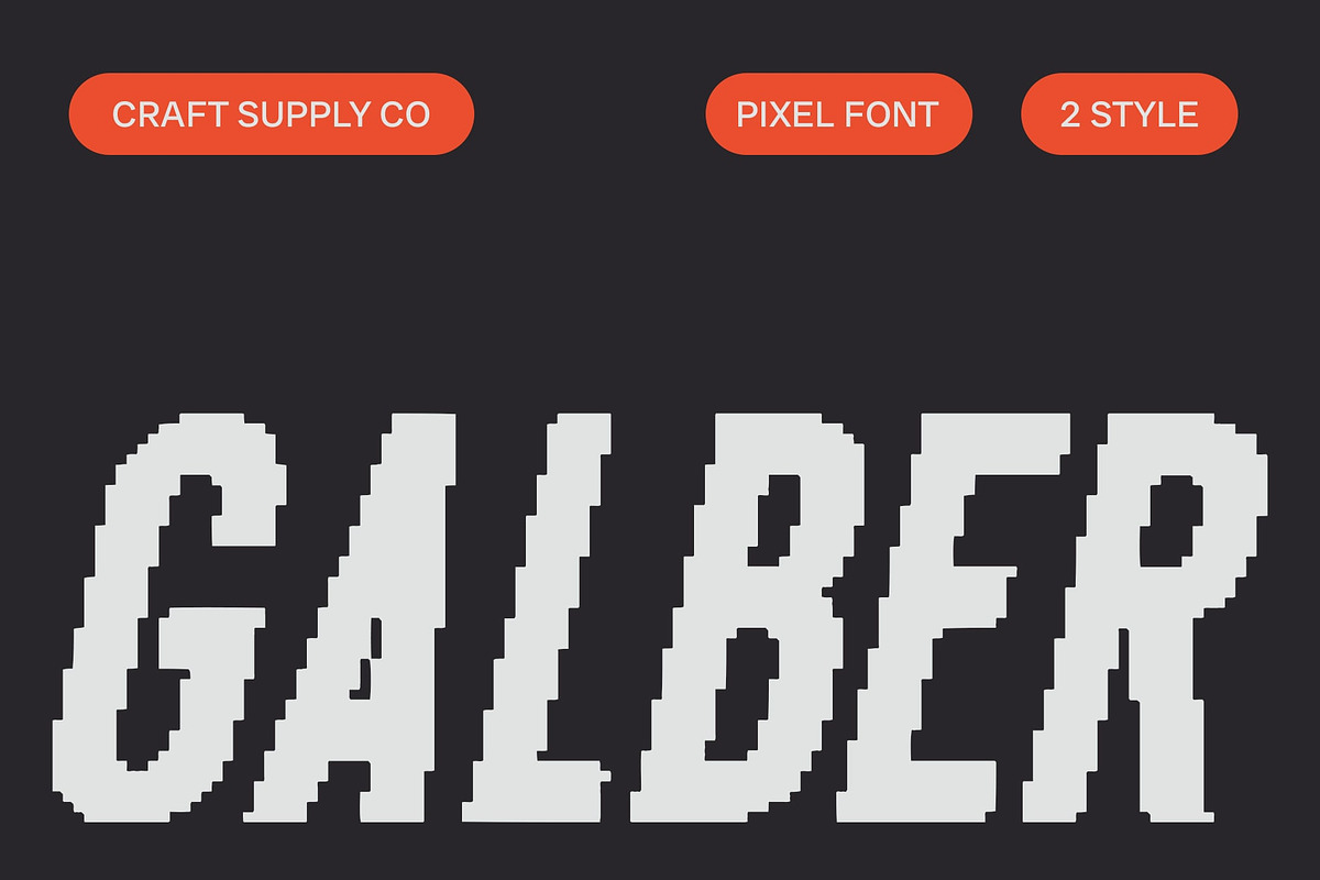 Galber Pixel, a Sans Serif Font by Craft Supply Co. (Photo 1 of 8)