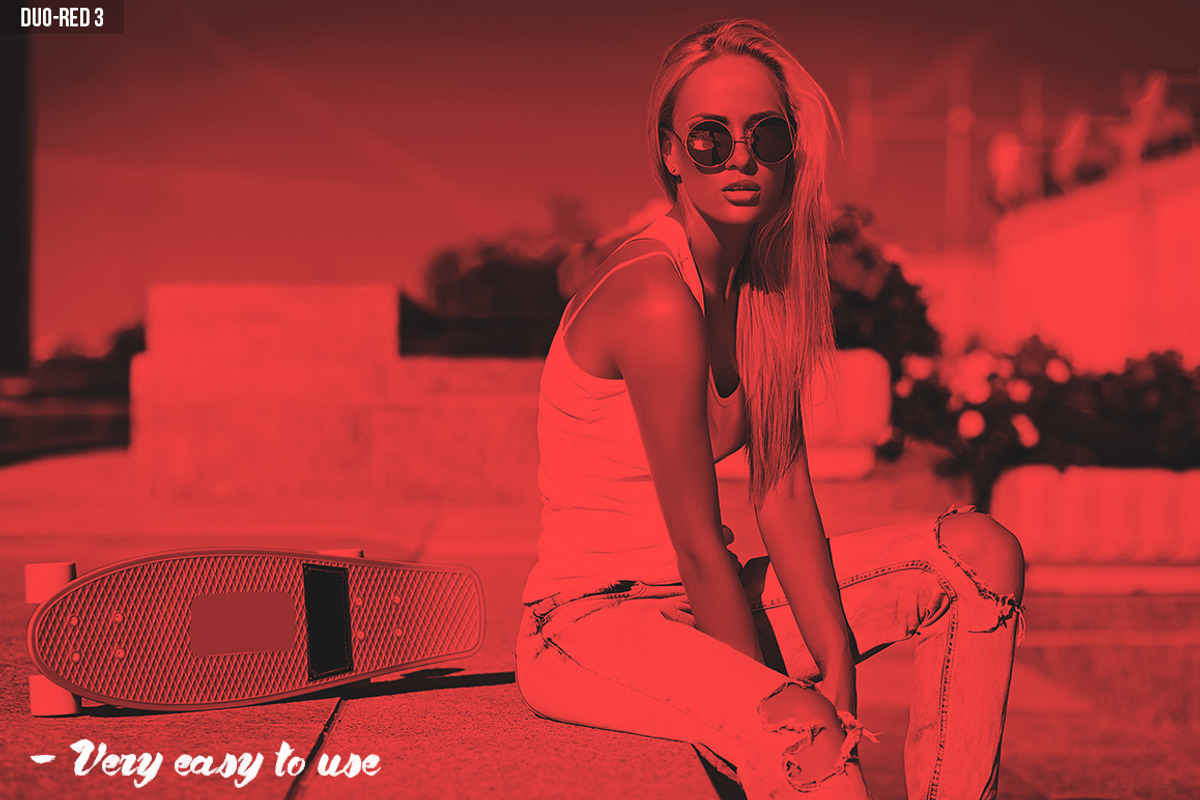 Duo-Red  Duotone Photoshop Action, an Action Add-On by Claudiu Gabriel (Photo 3 of 6)