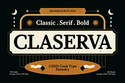 Claserva, a Serif Font by graphicook (Thumbnail 1 of 10)