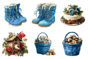Christmas Blue Clipart PNG, an Illustration by SinaCreation (Thumbnail 4 of 7)