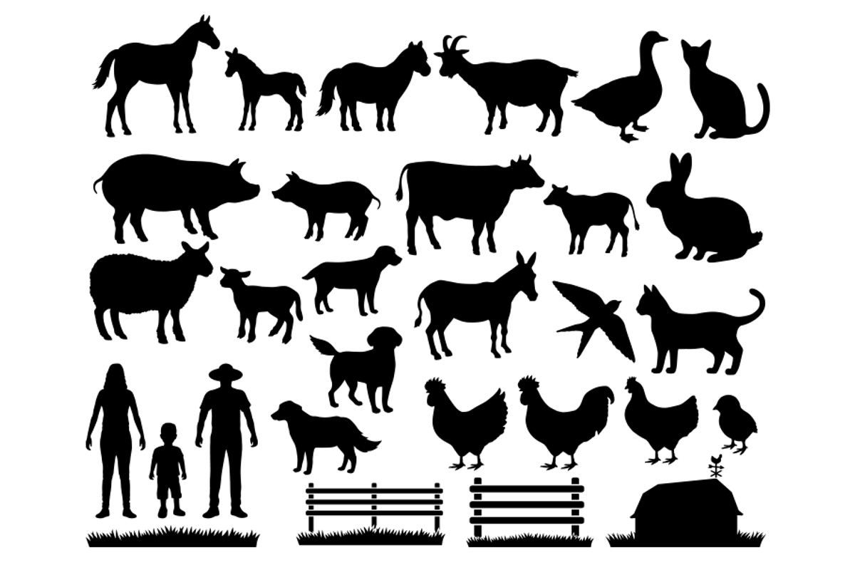 Farm Stencil, Farm Animals Stencil., an Object Graphic by Doodle Cloud Studio (Photo 2 of 2)