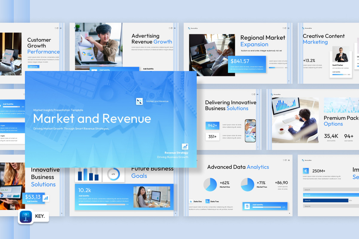 Market and Revenue Keynote, a Presentation Template by Loin Studio (Photo 1 of 4)