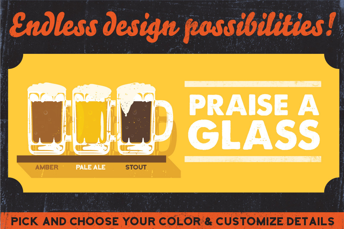 Stein Time: Craft Beer Glass Set, an Object Graphic by Designed by Monkeys (Photo 4 of 4)