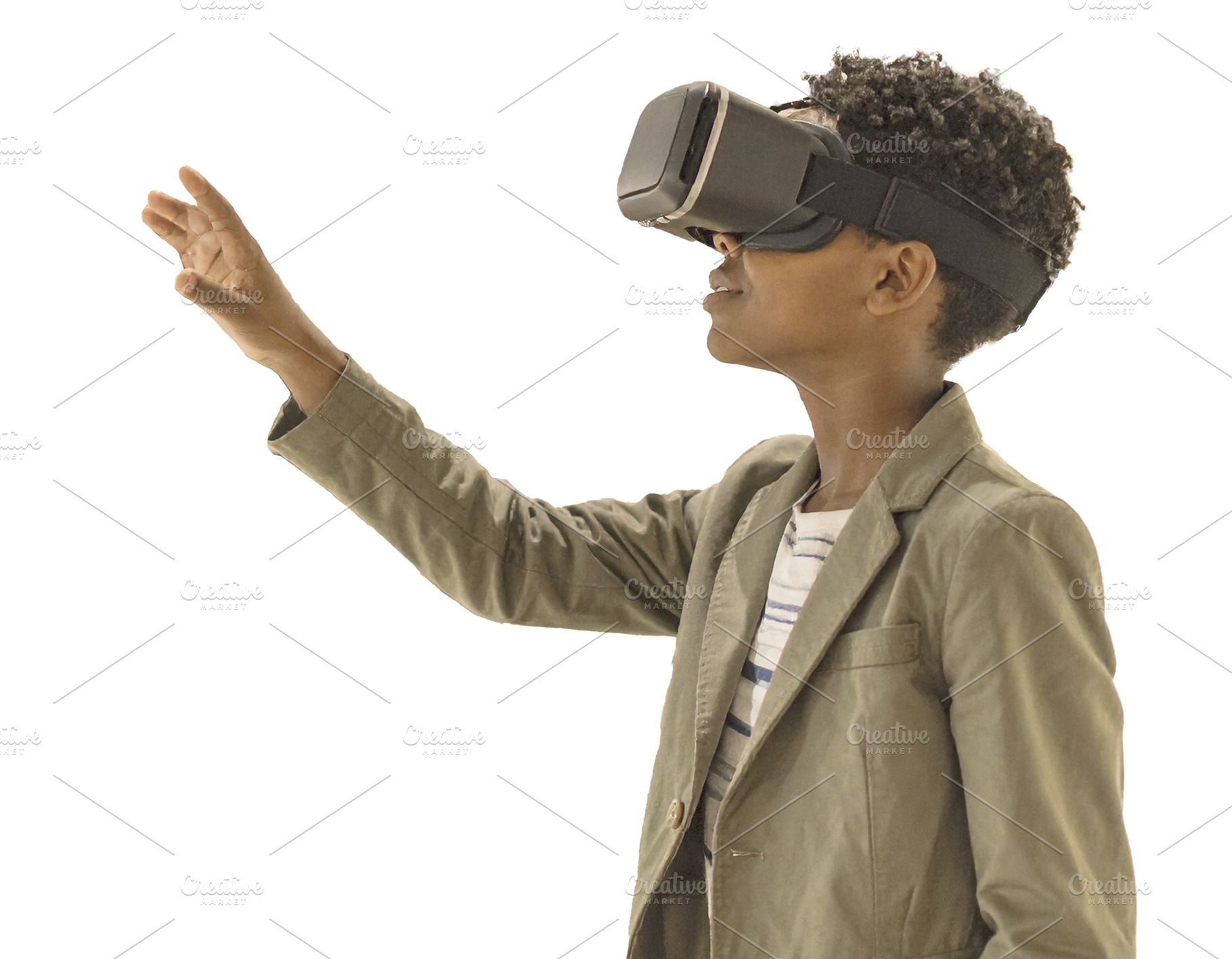 Black woman using AR-enabled devices isolated photo, a Technology Photo by DanFLCreativo