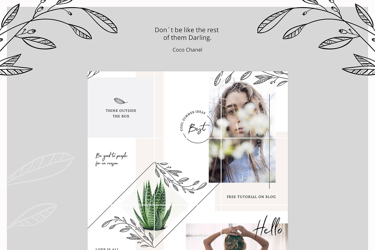 Fine Instagram Puzzle Template, a Social Media Template by AgataCreate (Photo 7 of 7)