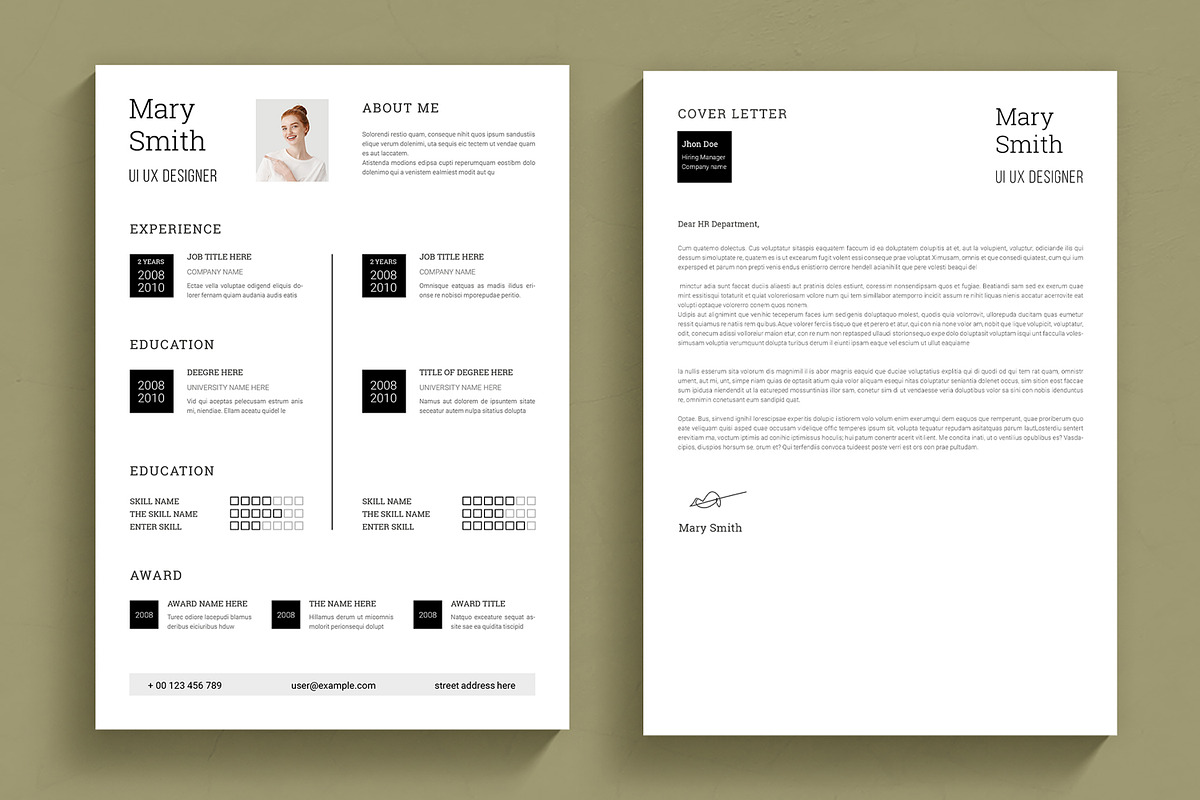 Minimal Resume, a Resume Template by MightyDesign (Photo 1 of 8)