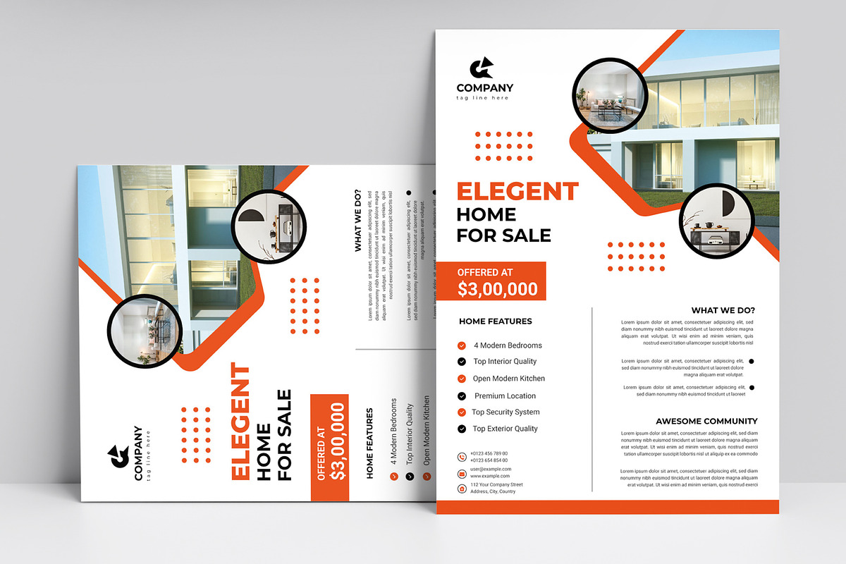 Real Estate Flyer Layout, a Flyer Template by MightyDesign (Photo 1 of 5)