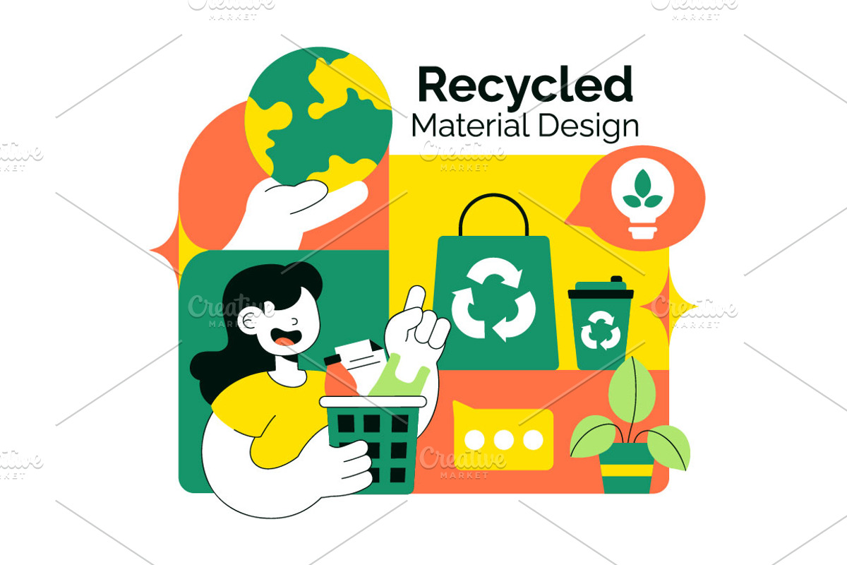 10 Recycled Material Design, an Object Illustration by denayunebgt (Photo 4 of 4)