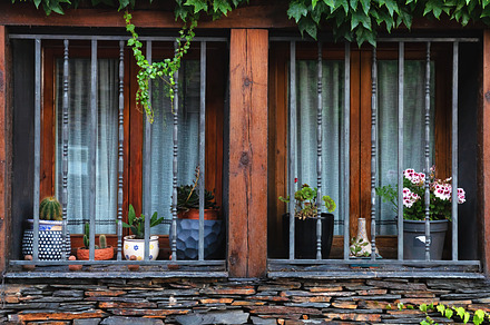 detail of a window of a rural house, an Architecture Photo by Perpis