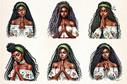 Black Girl Praying Sublimation Clipa, an Illustration by DreamArtGraphic (Thumbnail 2 of 5)