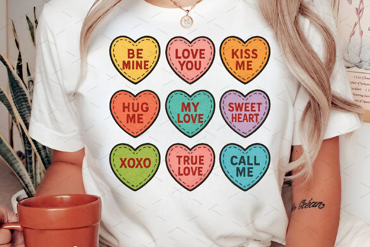 Valentine's Candy Heart Sublimation, an Illustration by Libby Wishes (Photo 2 of 7)