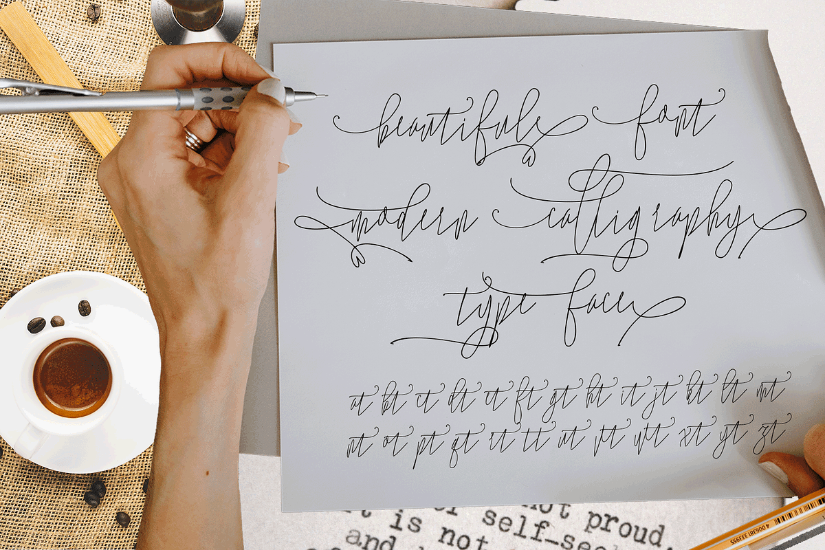Lovellyana comes with 10 Elegant, a Script Font by Deniz86 (Photo 7 of 10)