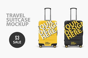 Travel Suitcase PSD Mockup