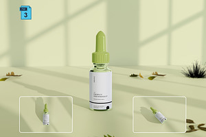 High Quality Dropper Bottle Mockup
