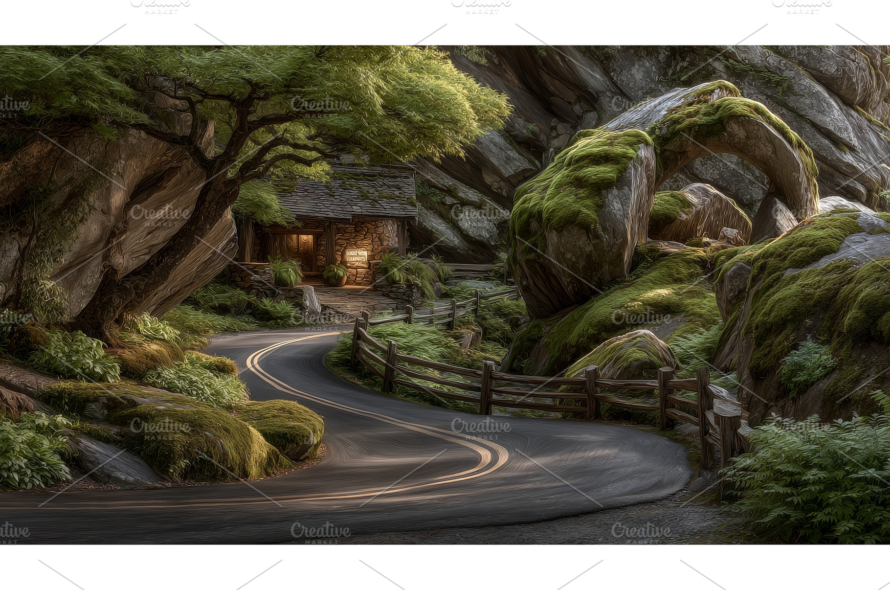 A serpentine path cuts through a, a Nature Photo by ZinetroN
