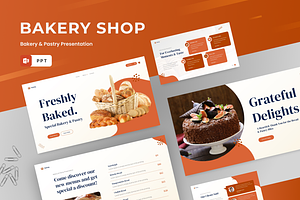 Bakery & Pastry PowerPoint, a Presentation Template by SquidPixey