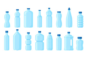 Cartoon empty plastic bottles, an Illustration by Valerie Bodnar
