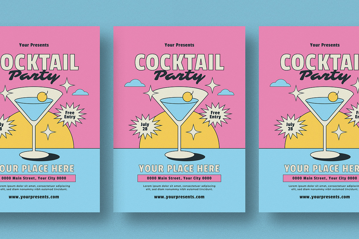 Cocktail Party Flyer, a Flyer Template by lilyshop