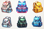 back to school backpack clipart, an Illustration by RobertsArt (Thumbnail 4 of 7)
