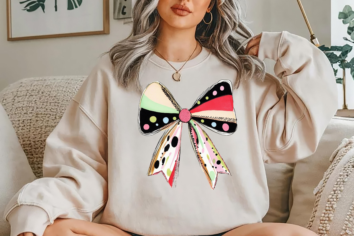 Christmas Coquette Bow Png, a Seasonal Illustration by YA Design (Photo 4 of 4)
